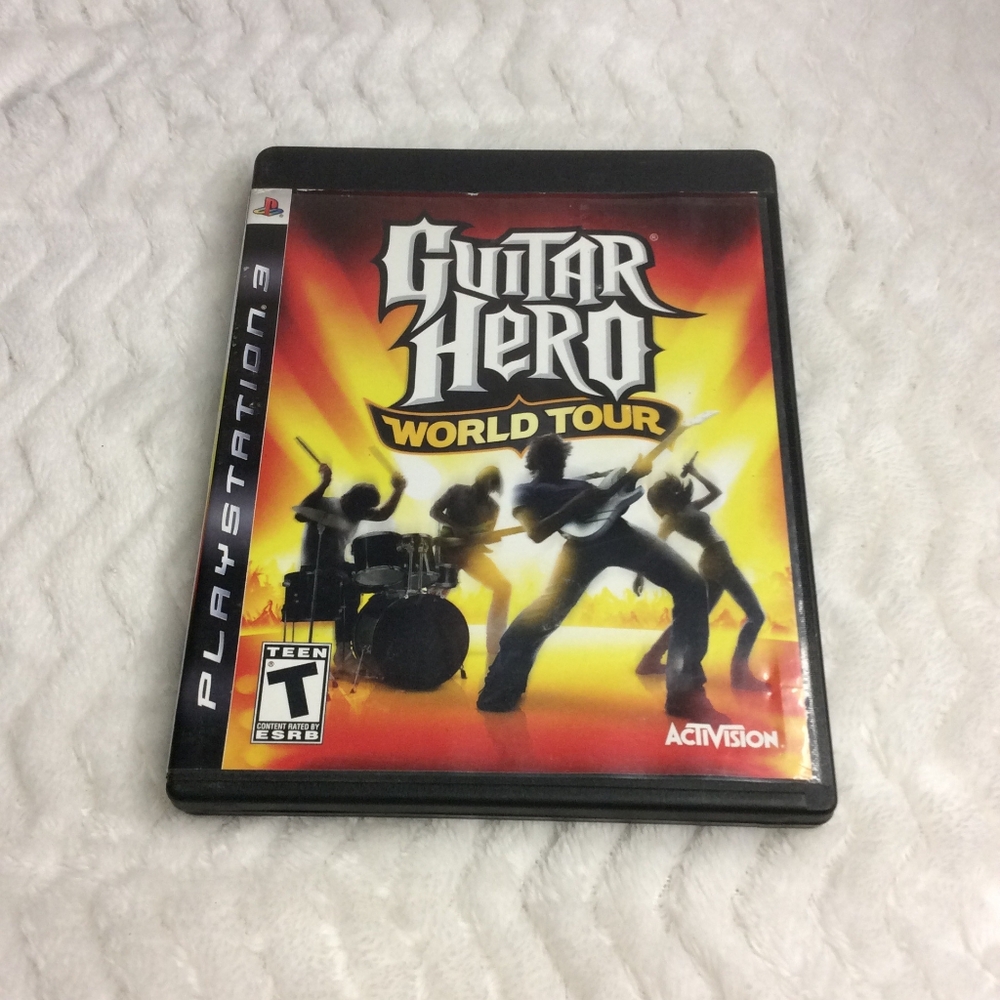 Guitar Hero World Tour Video Game Sony PS3 Clean Disc Tested with Manual